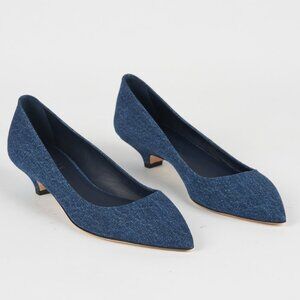 Jamie Haller The Kitty Point Heel in Denim Blue 8 8.5